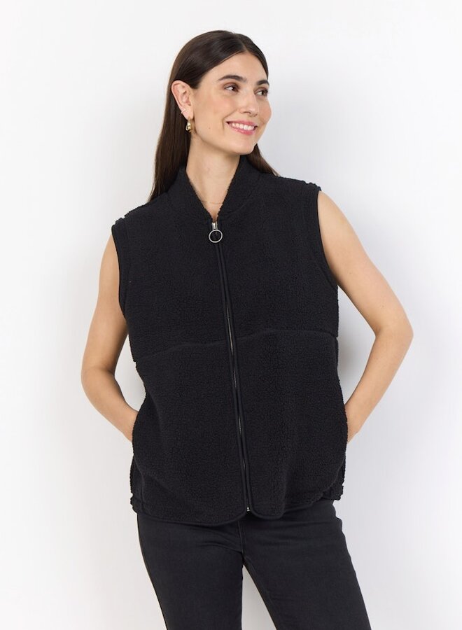 Soyaconcept Teddy Waistcoat Gilet  26851 - Black