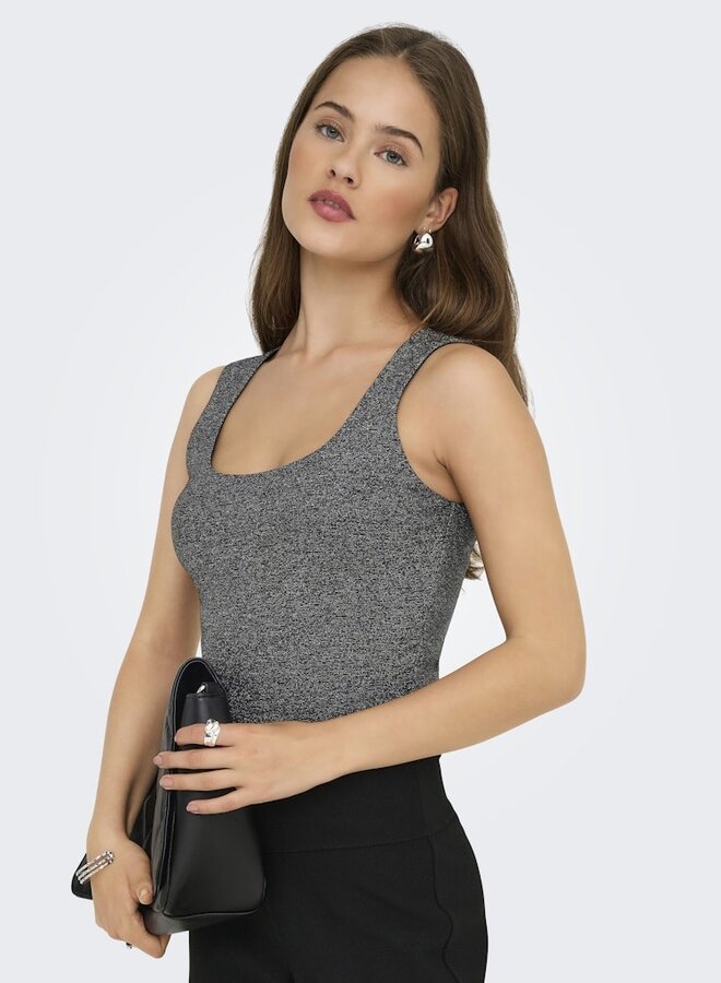 Only Top Silver Glitter 15356494 - Black