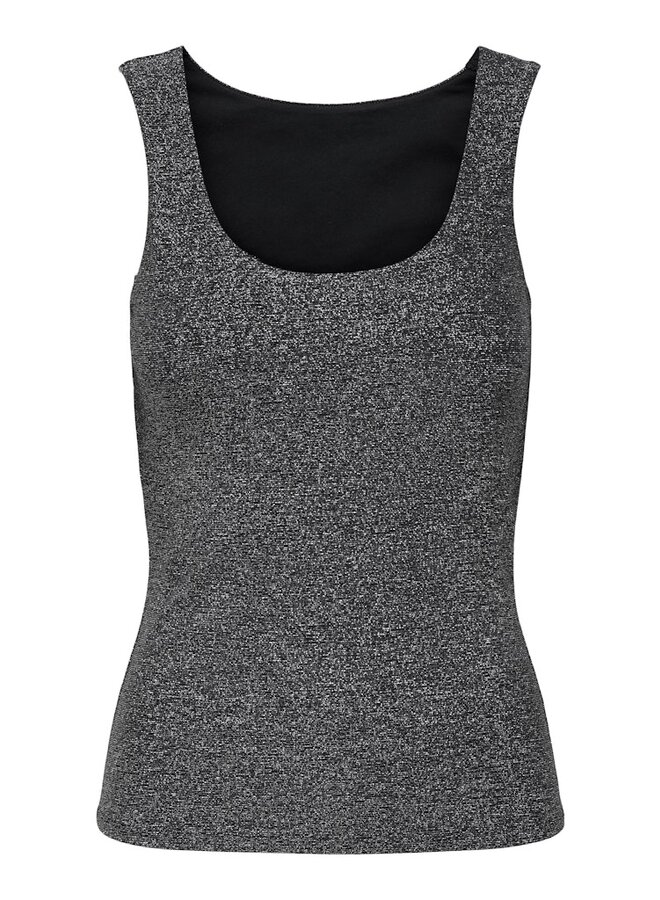 Only Top Silver Glitter 15356494 - Black
