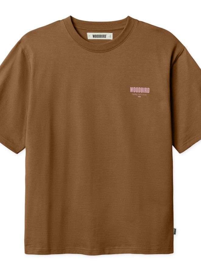 Woodbird T-shirt WBBeam Pho Tee 2536-404 - Dark Brown