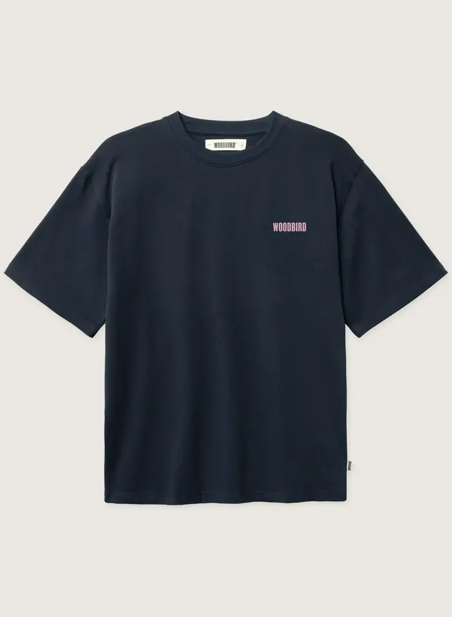 Woodbird T-shirt WBBaine Koi Tee 2536-410 - Dark Navy