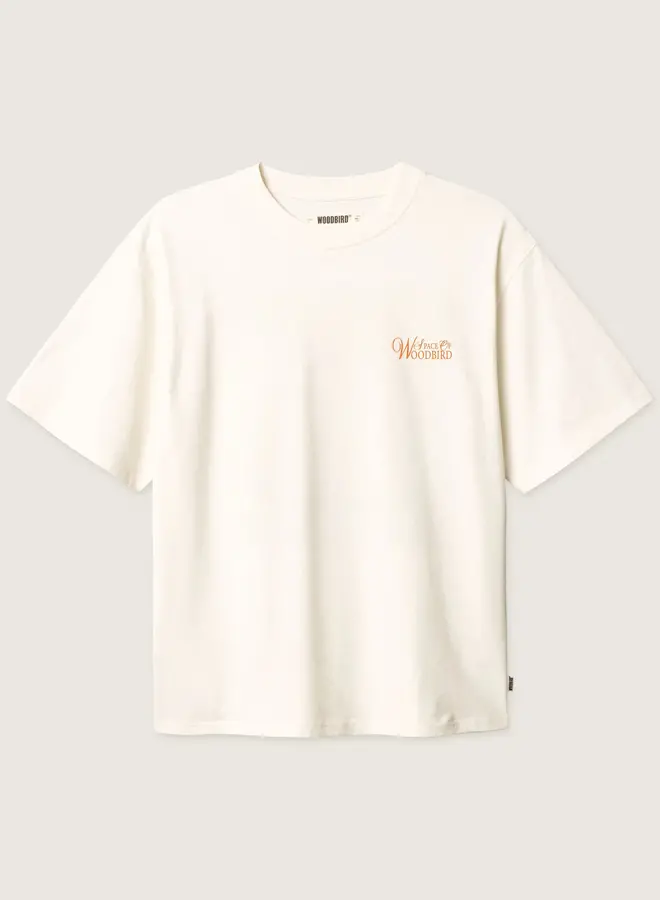 Woodbird T-shirt WBBaine Flower Tee 2536-407 - Off White