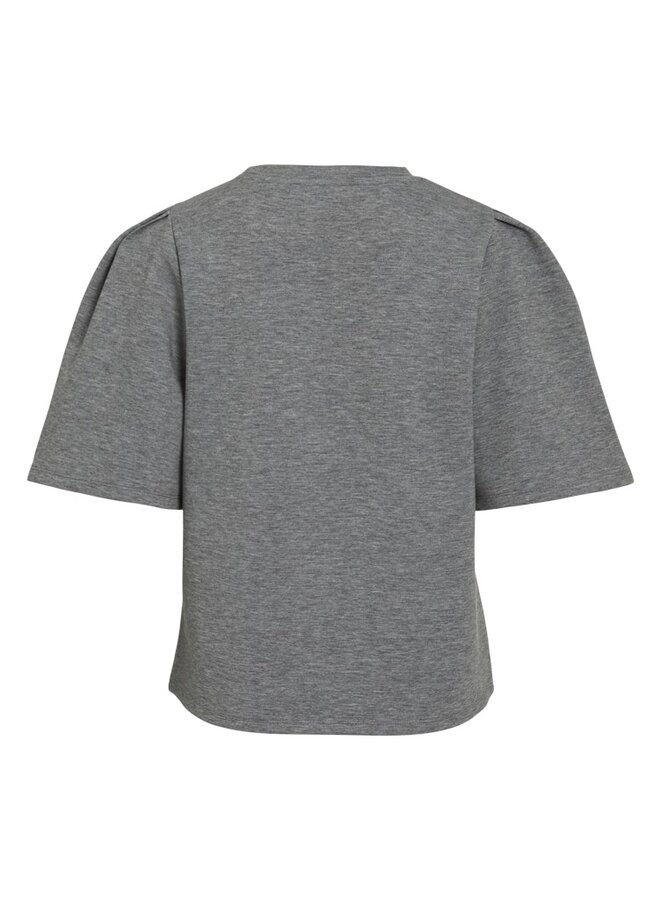 Vila T-shirt 14108620 - Medium Grey Melange