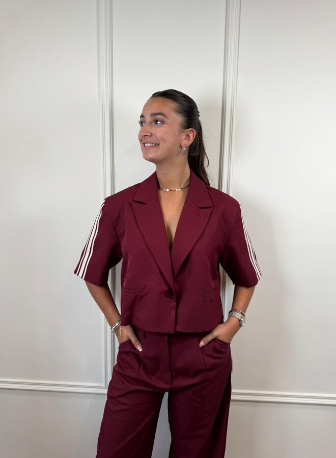 Ambika Cropped Blazer Rosie - Bordeaux