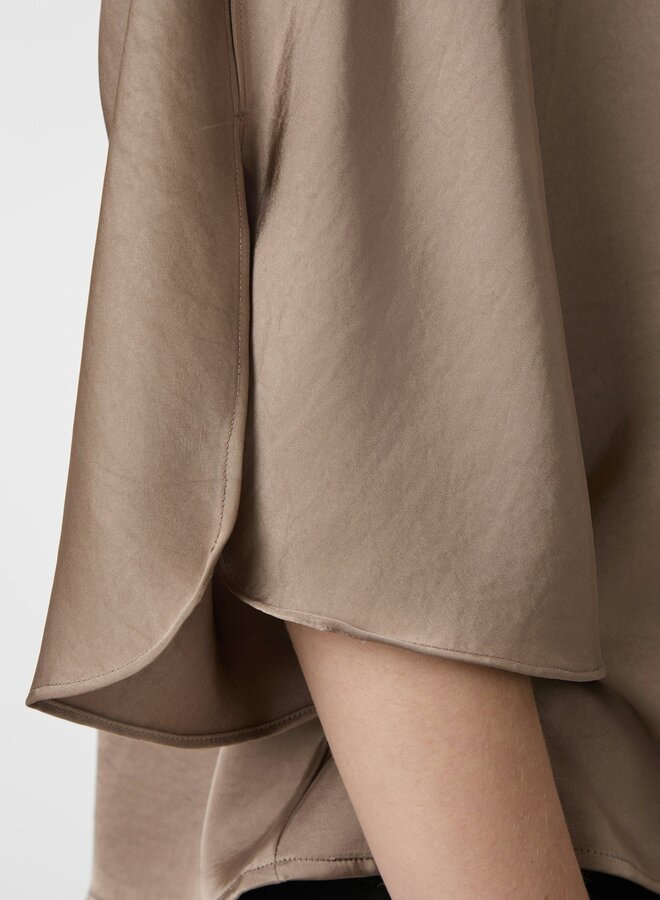 Neo Noir Satijnen Blouse Liora 165567 - 811 Dark Taupe