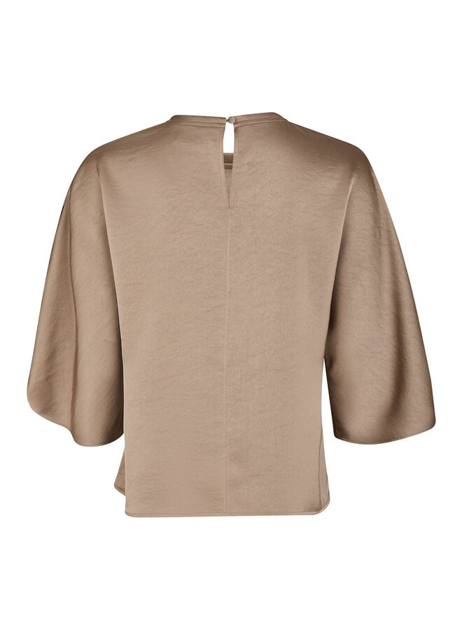 Neo Noir Satijnen Blouse Liora 165567 - 811 Dark Taupe