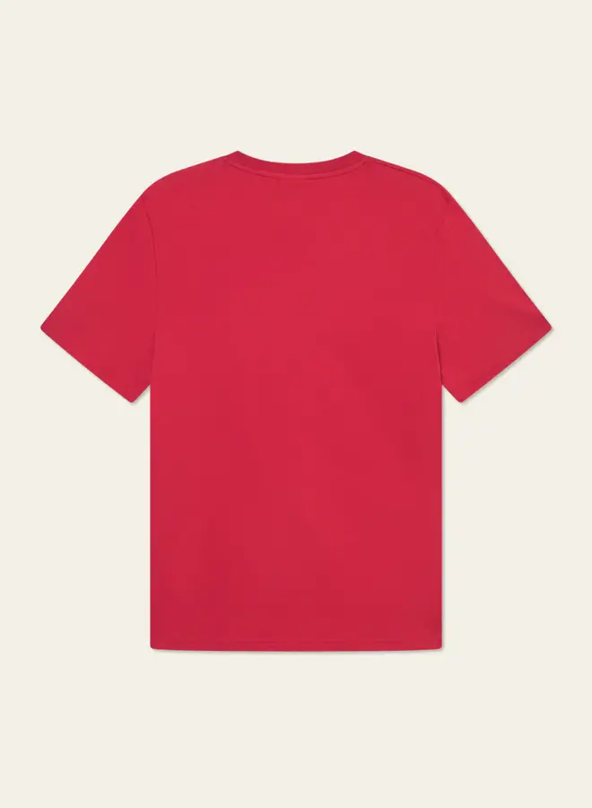 Les Deux 1000511 Patch T-Shirt - 632 Scarlet Sage
