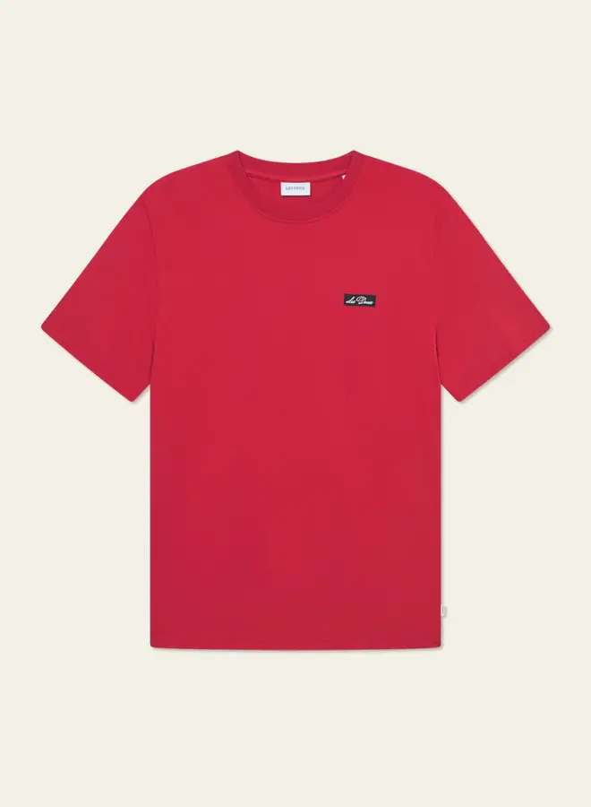 Les Deux 1000511 Patch T-Shirt - 632 Scarlet Sage