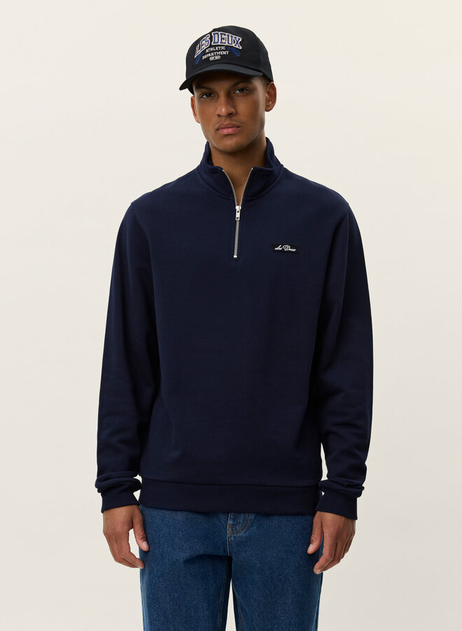 Les Deux Half-Zip Sweater 1000665 Patch - 460 Dark Navy