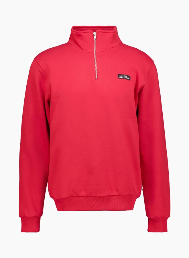 Half-Zip Sweater 1000665 Patch - 632 Scarlet Sage