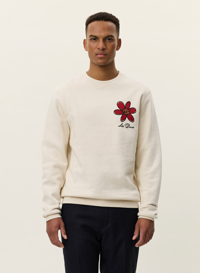 Les Deux Trui 1000836 Flower Basket Sweatsht - 215 Ivory