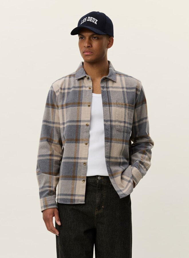Les Deux Blouse 1000830 Jeremy Check Flannel T - 320 Grey Melange