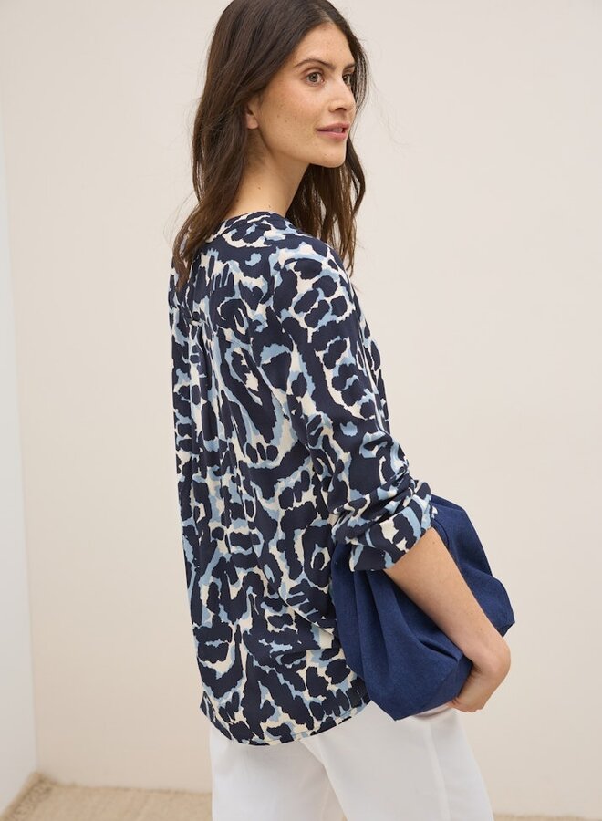 Cecil Blouse Tos  36831 - Urban Dark Blue