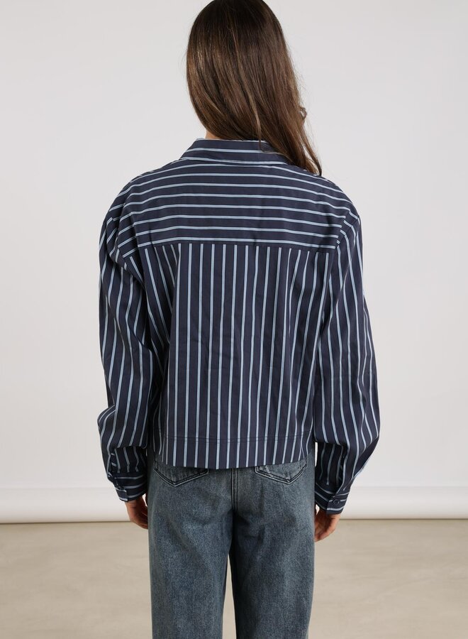 NUKUS Stripe Blouse Ariana NKF02071 - 280 Navy/Ice