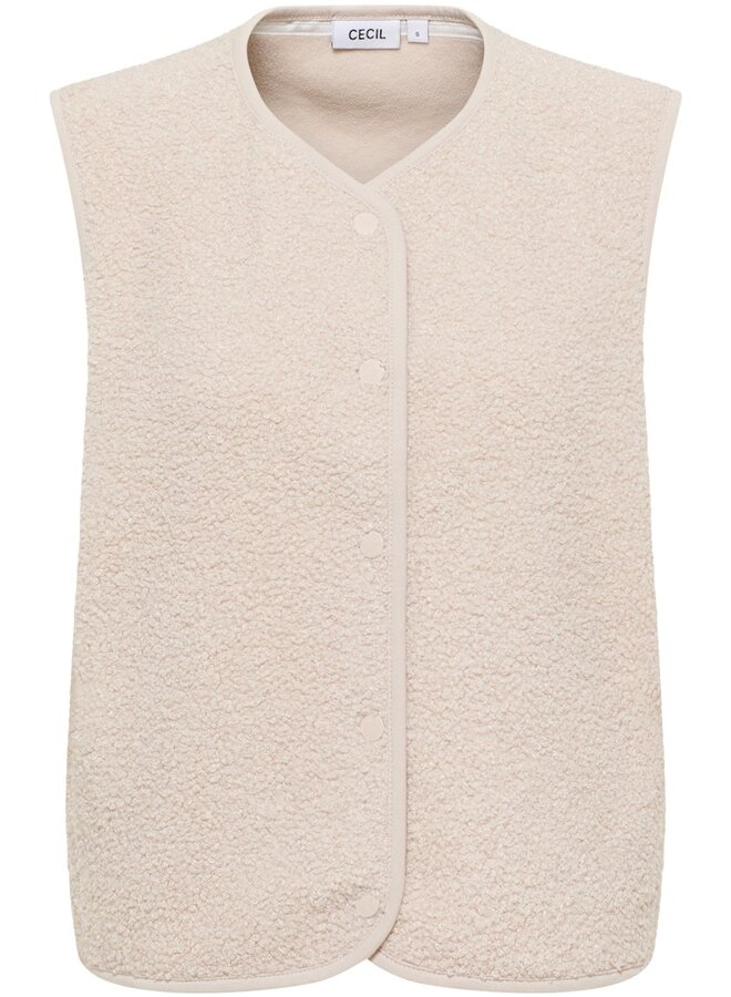 Cecil Teddy Gilet teddy 15641 - Vanilla White