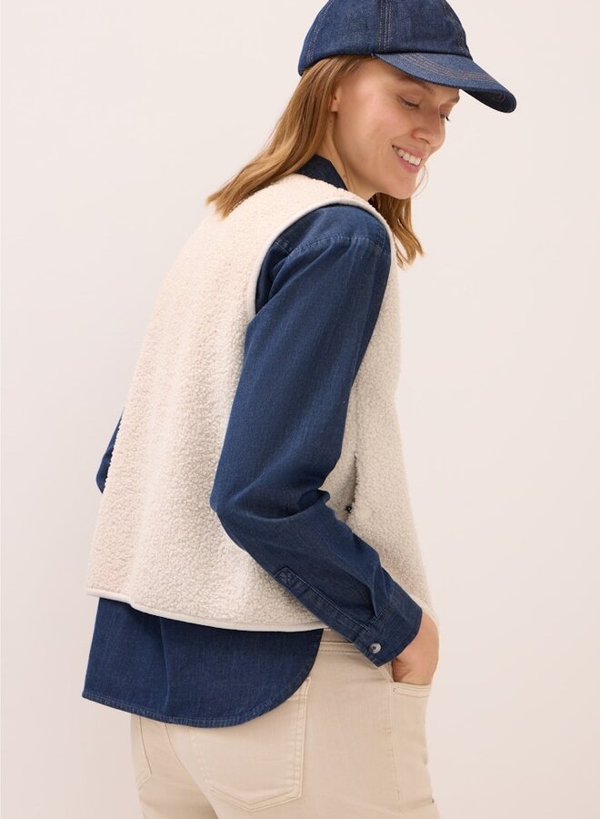 Cecil Teddy Gilet teddy 15641 - Vanilla White