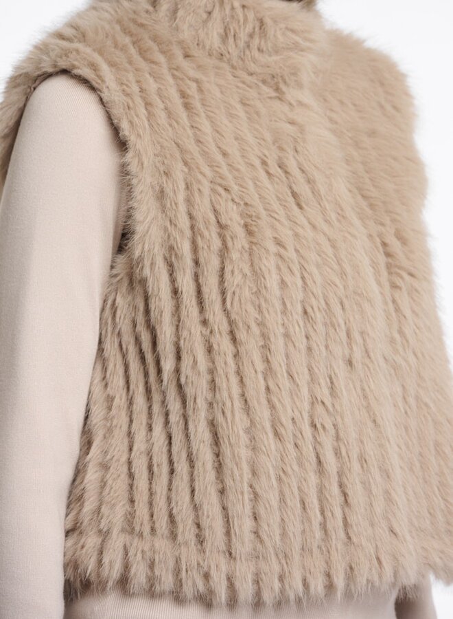 Rino&Pelle Fluffy Gilet Dava.7002511 - 10866 Oat