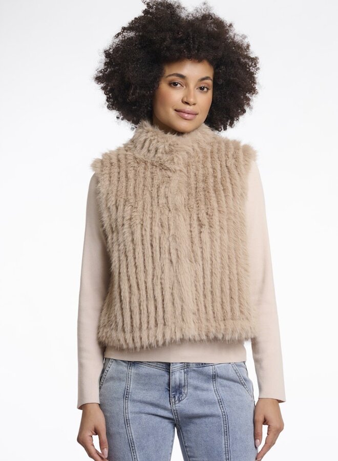 Rino&Pelle Fluffy Gilet Dava.7002511 - 10866 Oat