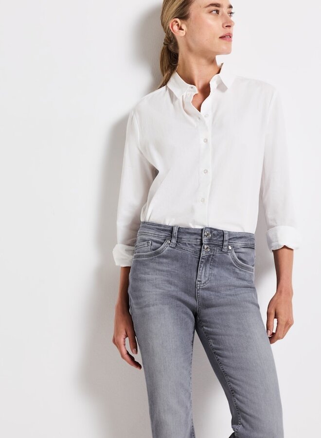 Street One Jeans Slim Fit Bootcut  379165- 17042 Light Steel Grey Washed