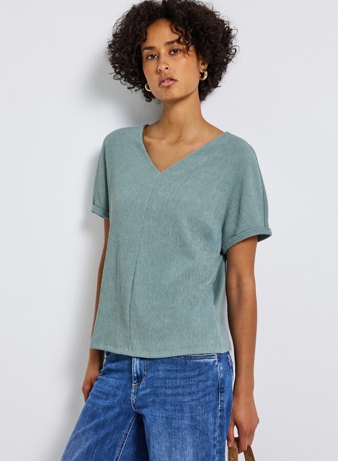 Street One Shirt Structure-Mix - 17020 Arona Blue