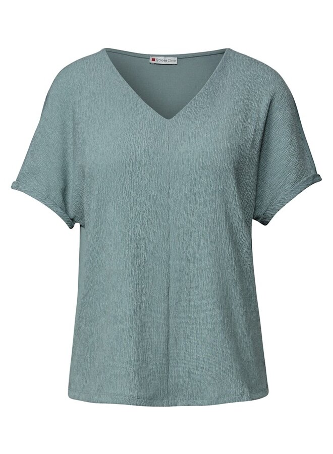 Street One Shirt Structure-Mix - 17020 Arona Blue