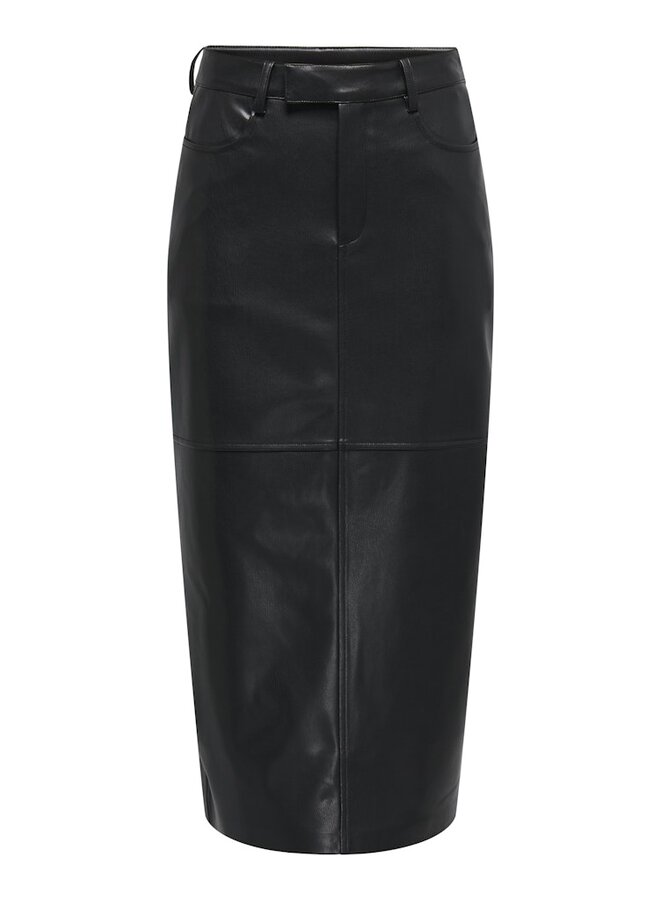 Only Leren Rok ONLVERONA 15350363 - Black