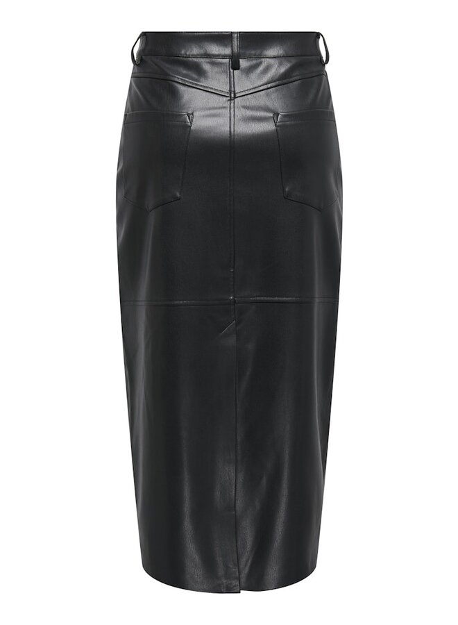 Only Leren Rok ONLVERONA 15350363 - Black