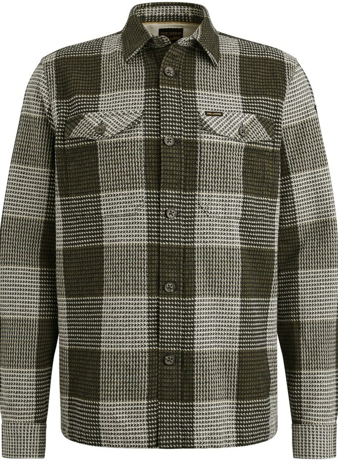 PME Legend Overhemd Structure Block Check PSI2508214 - 6416 Olive Night