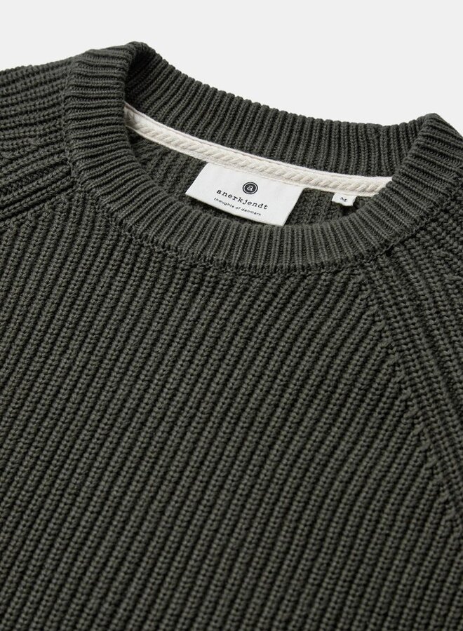 Anerkjendt 902027 AKSUNE PATENT KNIT - 4084 Forest night