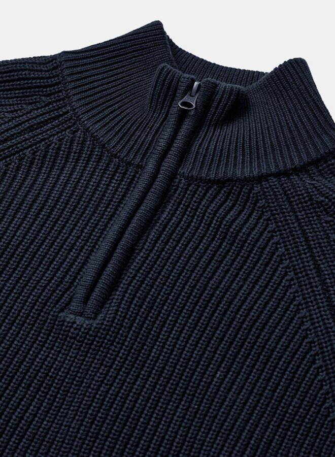 Anerkjendt Half Zip Trui AKSUNE PATENT 902026  - 3059 Sky Captain