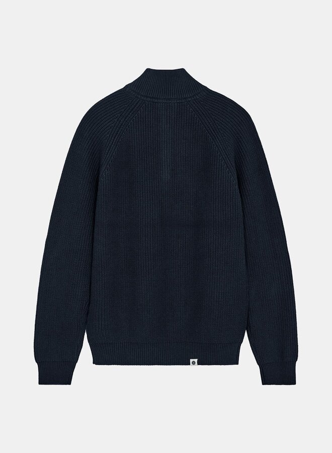 Anerkjendt Half Zip Trui AKSUNE PATENT 902026  - 3059 Sky Captain