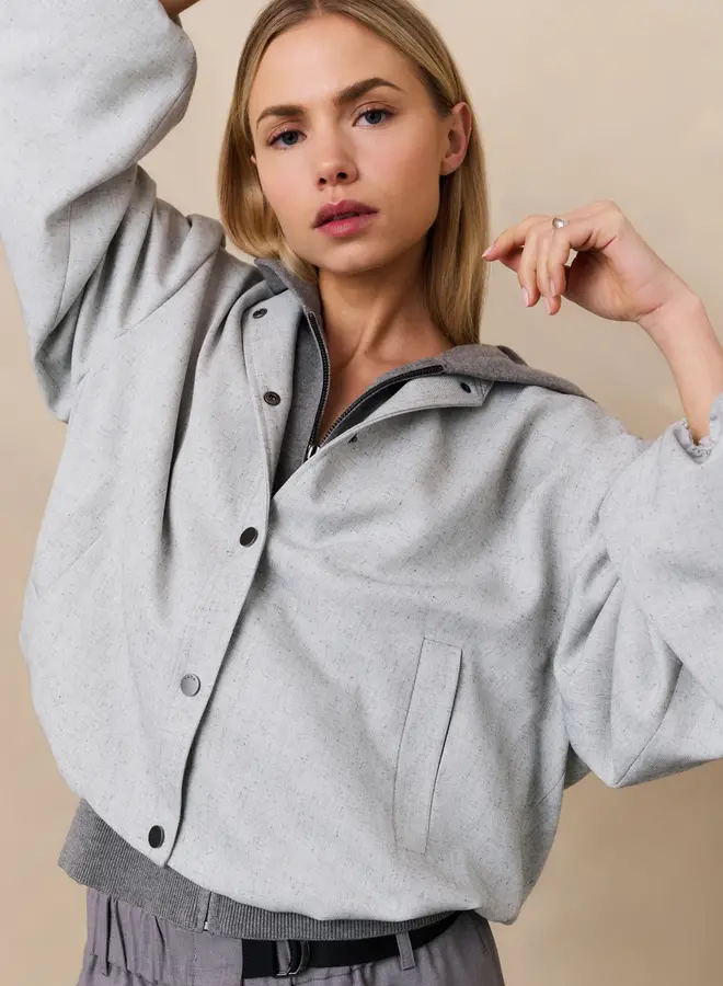 YAYA Bomberjasje 01-511039-508 - 99021 Light Grey Melange