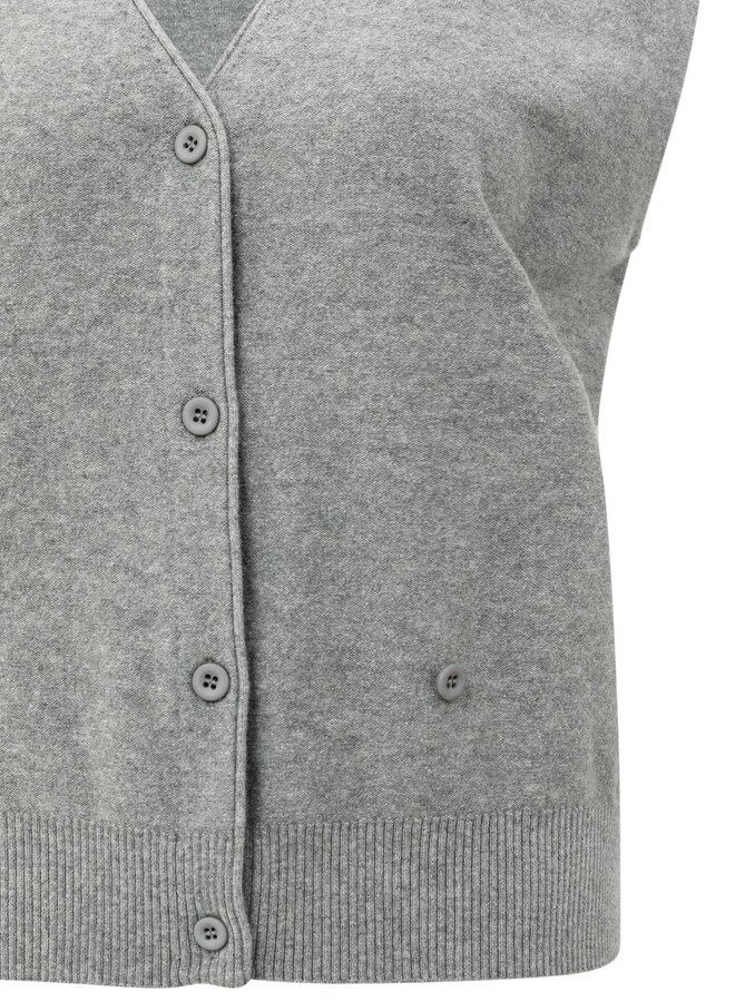 YAYA Gilet Met V-Hals 01-010120-508 - 99022 Medium Grey Melange