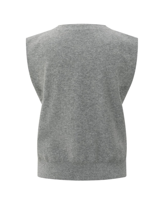 YAYA Gilet Met V-Hals 01-010120-508 - 99022 Medium Grey Melange