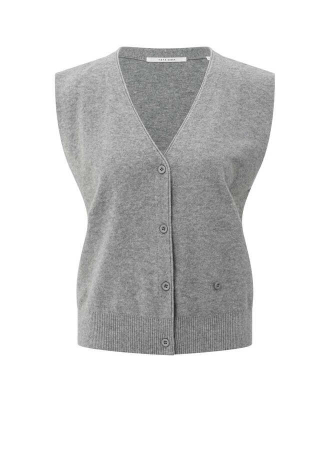 YAYA Gilet Met V-Hals 01-010120-508 - 99022 Medium Grey Melange