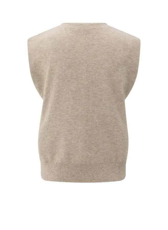 YAYA Gilet Met V-Hals 01-010120-508 - 99007 Sand Melange