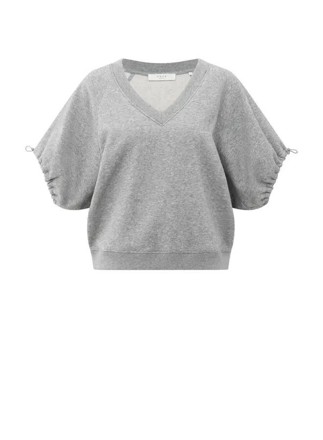 YAYA Sweatshirt Met V-Hals 01-109091-508 - 99022 Medium Grey Melange