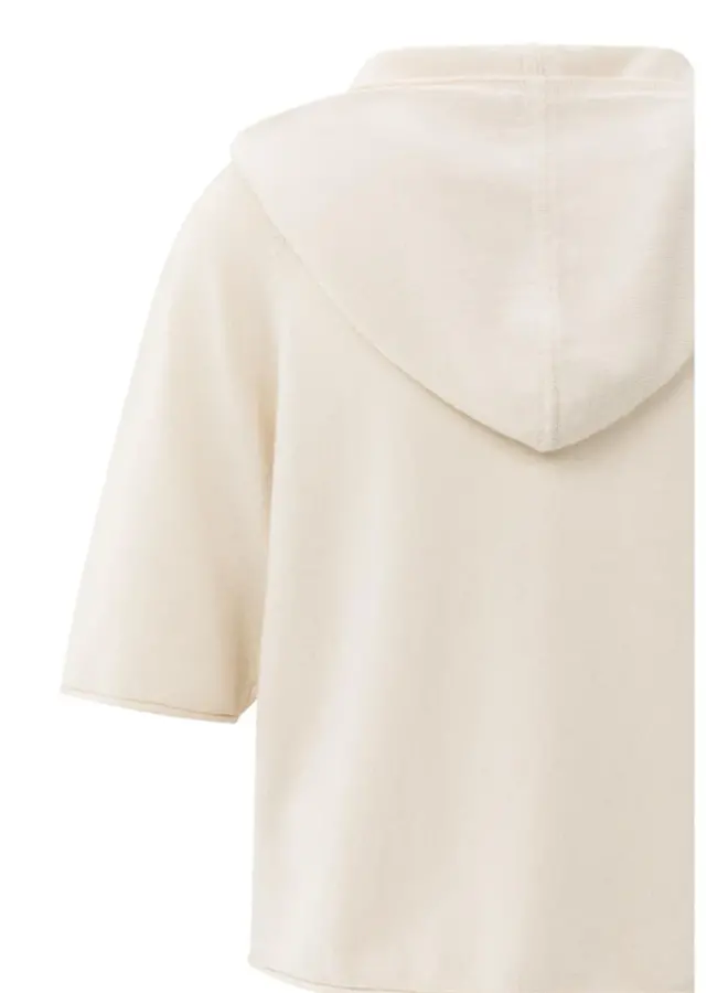 YAYA Hoodie Met Korte Mouw 01-000486-508 - 99005 Chalk White