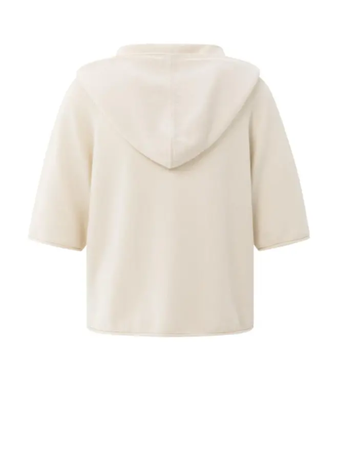 YAYA Hoodie Met Korte Mouw 01-000486-508 - 99005 Chalk White
