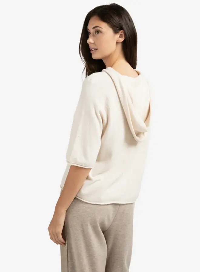 YAYA Hoodie Met Korte Mouw 01-000486-508 - 99005 Chalk White