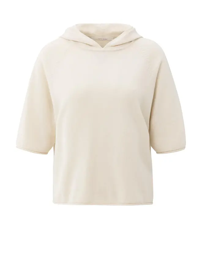 YAYA Hoodie Met Korte Mouw 01-000486-508 - 99005 Chalk White