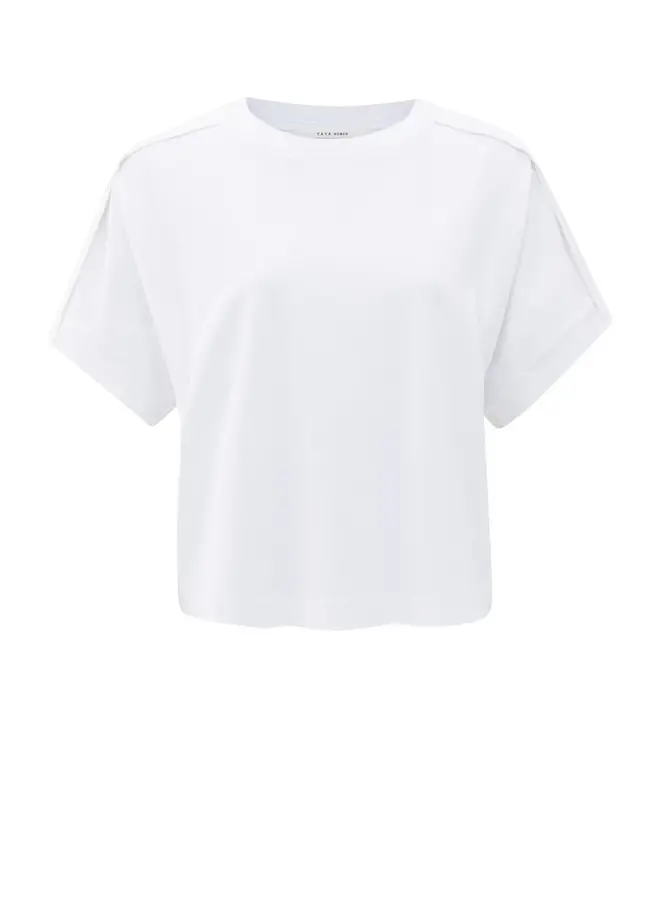 YAYA T-Shirt Met Voouwdetail 01-709312-508 - 00000 Pure White