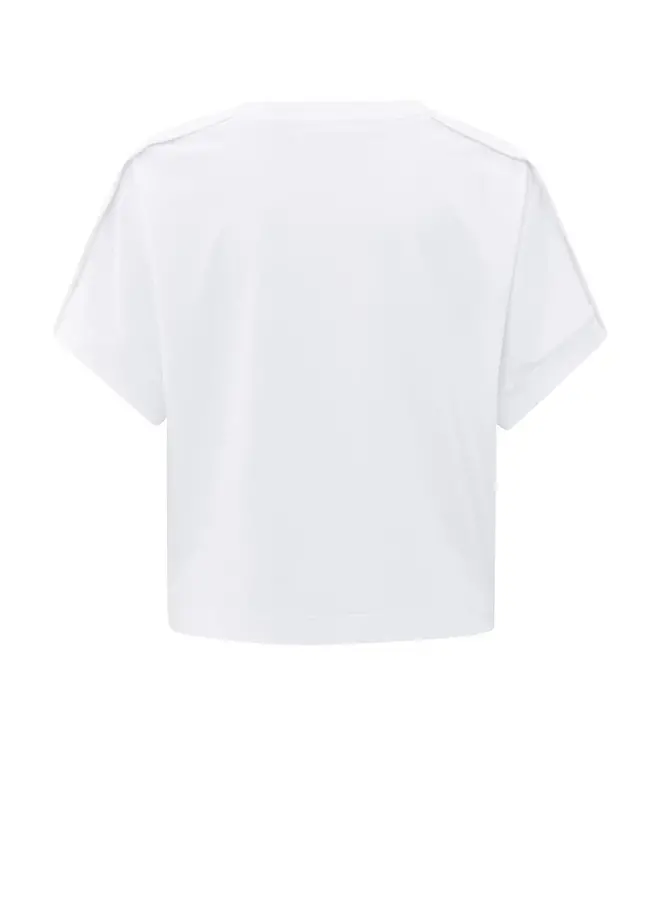 YAYA T-Shirt Met Voouwdetail 01-709312-508 - 00000 Pure White