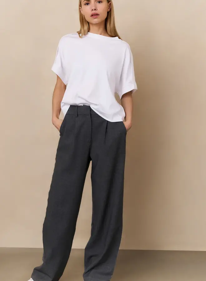 YAYA T-Shirt Met Voouwdetail 01-709312-508 - 00000 Pure White