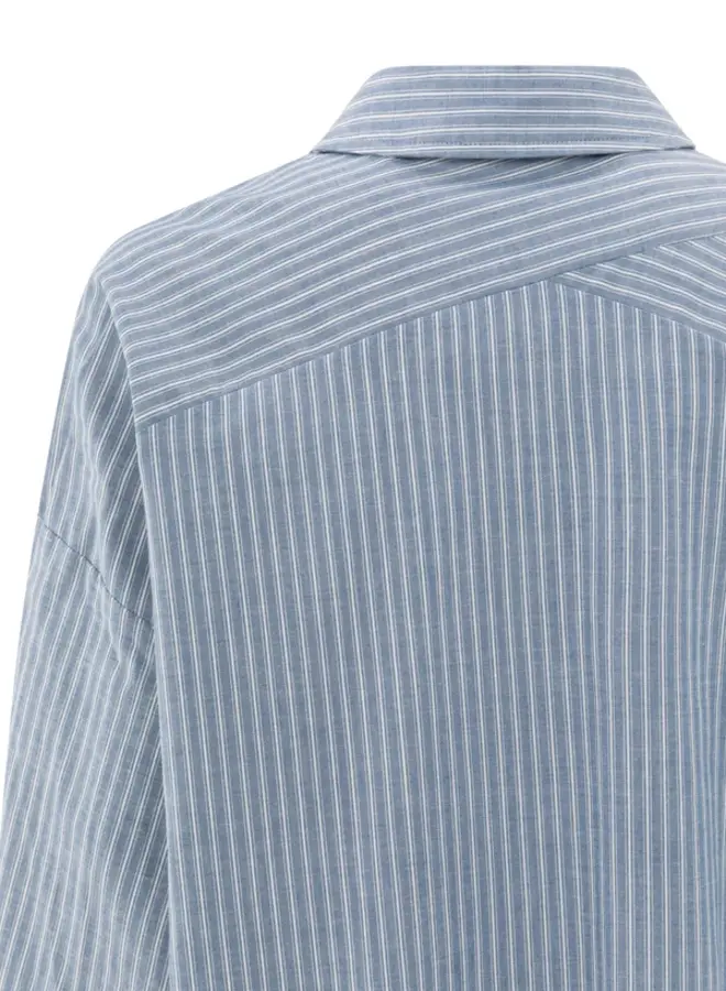 YAYA Gestreepte Blouse 01-201178-508 - 990001 Vintage Blue Dessin