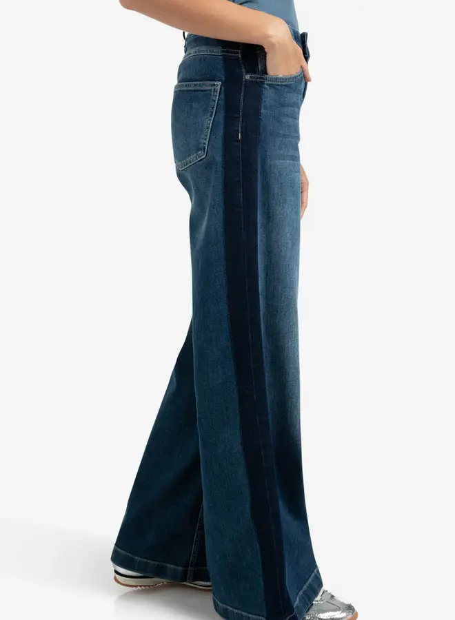 YAYA Wide Leg Jeans Met Streep 01-311106-508 - 99106