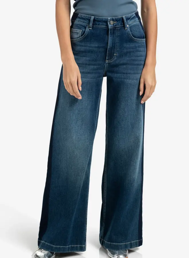 YAYA Wide Leg Jeans Met Streep 01-311106-508 - 99106