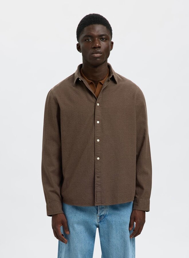 selected Overshirt BRUSHED 16098234 - Demitasse