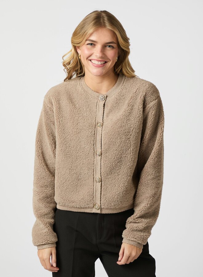 Fluffy Vest Limo 161963 - 125 Dark Sand