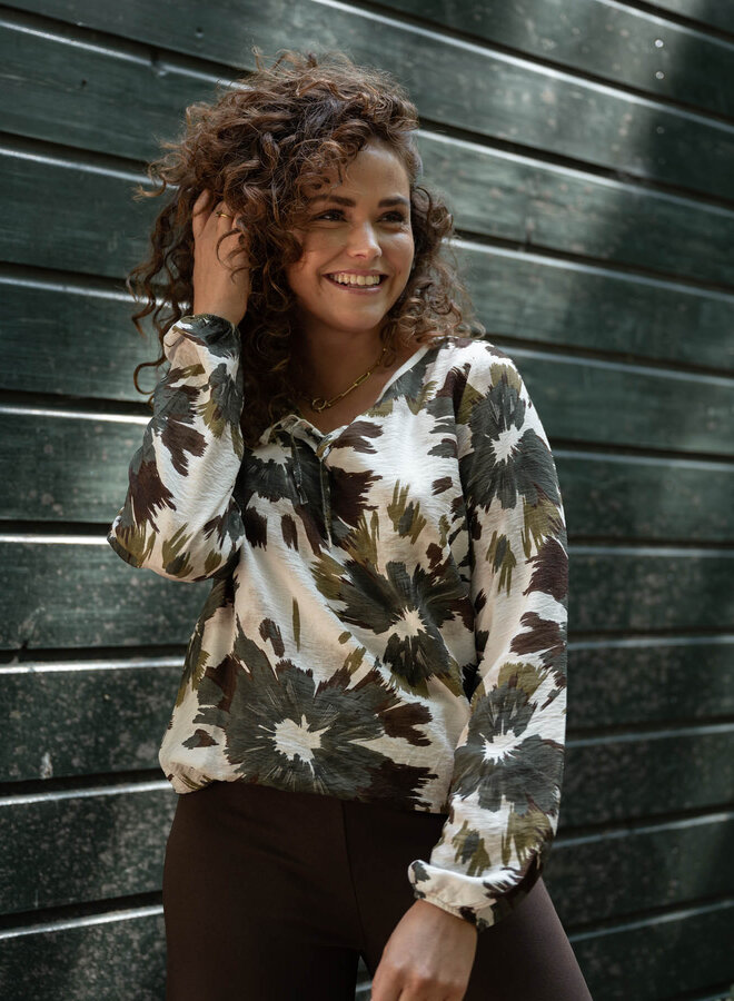 FOS Amsterdam Blouse Lexi 7563 Blouson - 324 Bottle Green
